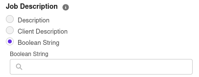The job description filters